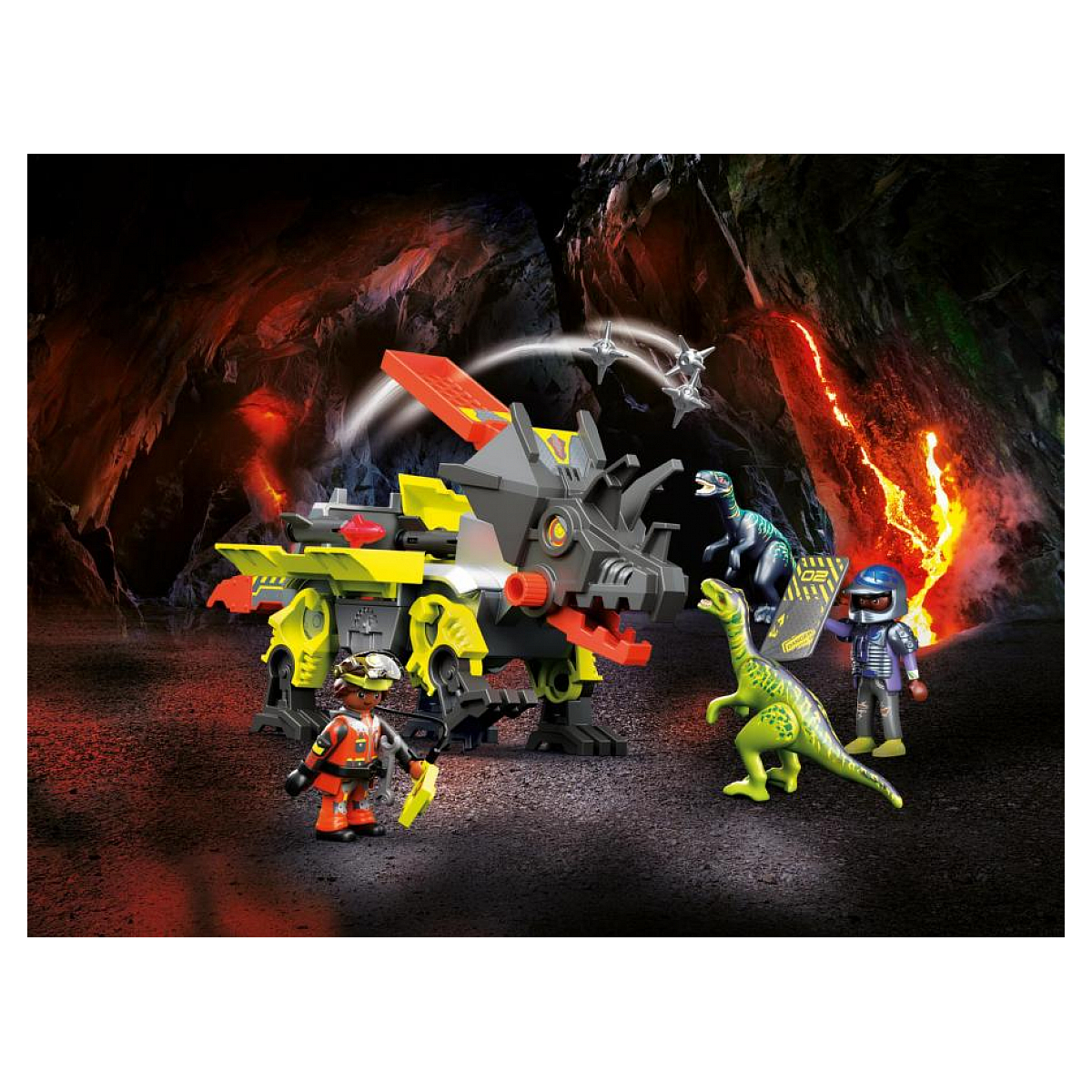 70928  Robo-dino de combat multicolore, PLAYMOBIL
