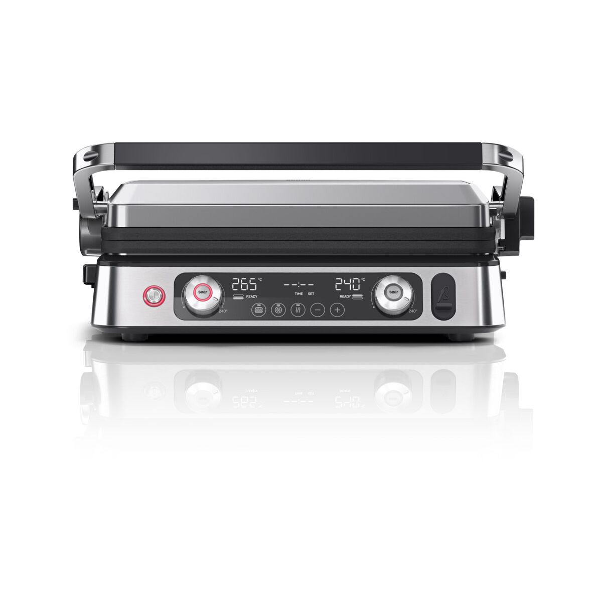 Grille-viande CG9160 inox 2 zones de cuissson, plaques amovible, sonde, 37x23 cm couleur unique, BRAUN