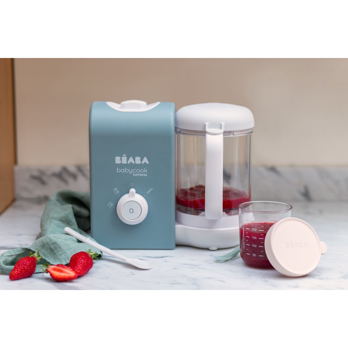 Portion verre 250 ml fabriqué en France rose, BEABA