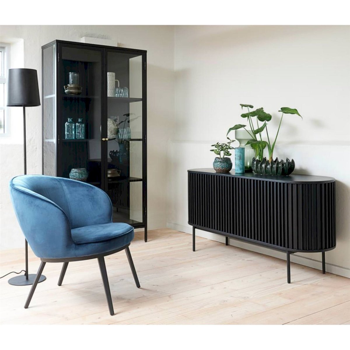 Buffet large collection OVITTIES noir chêne, RECOLLECTION