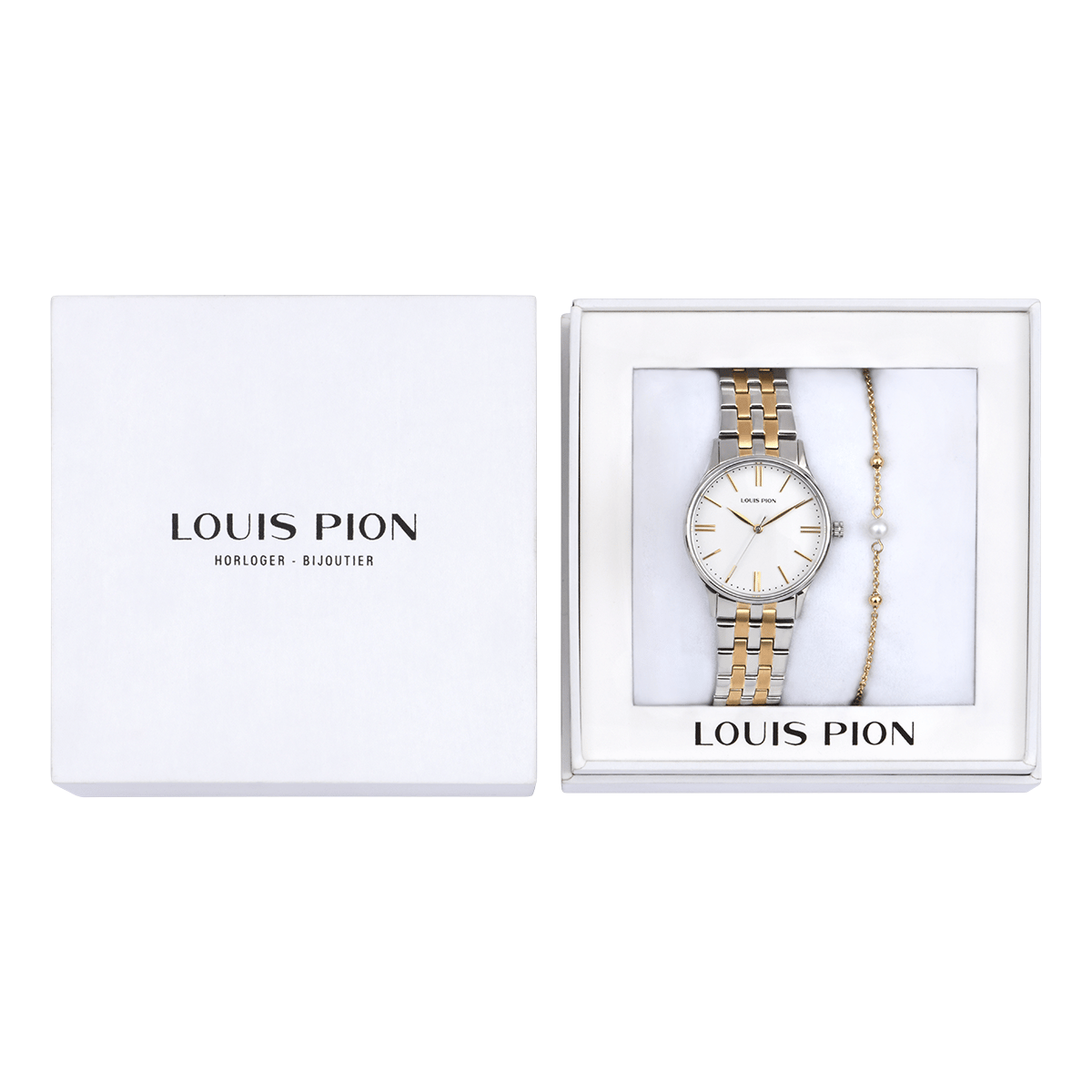 Montre Analogique VICTORIA argenté blanc doré, LOUIS PION