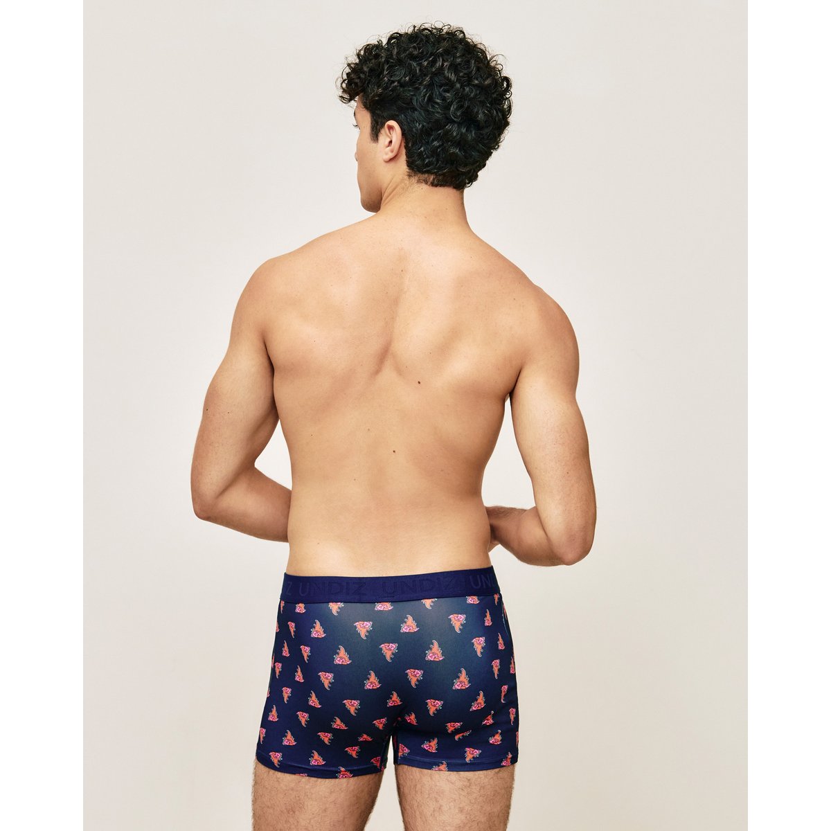 Boxer en microfibre à motifs fantaisie REPEATIZ CHILL bleu, UNDIZ