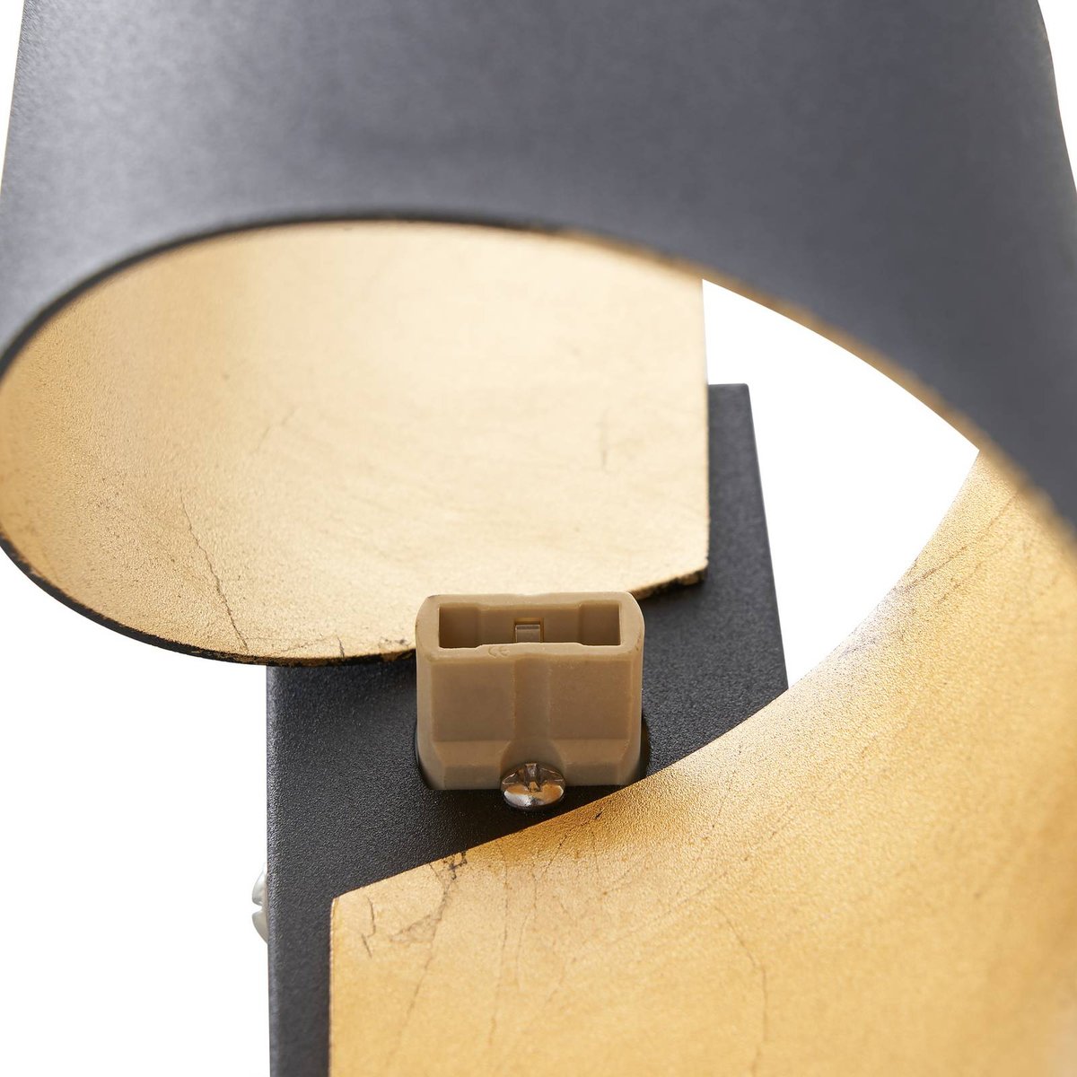 Applique en plâtre moderne, Desirio noir, or, LINDBY