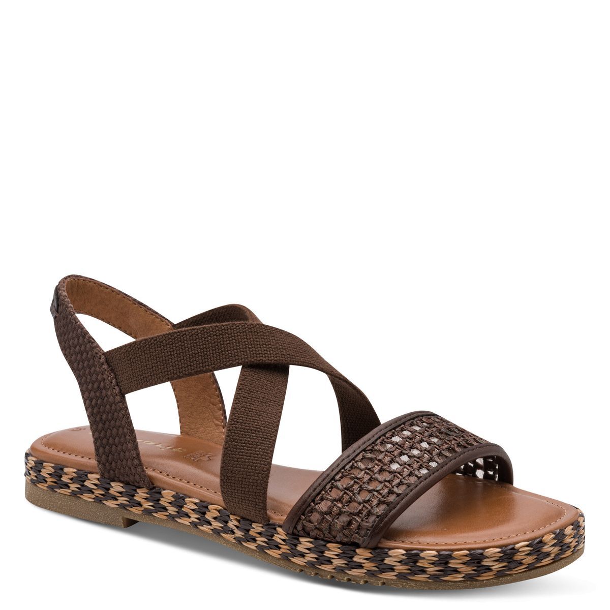 Sandale plate marron mocca, TAMARIS