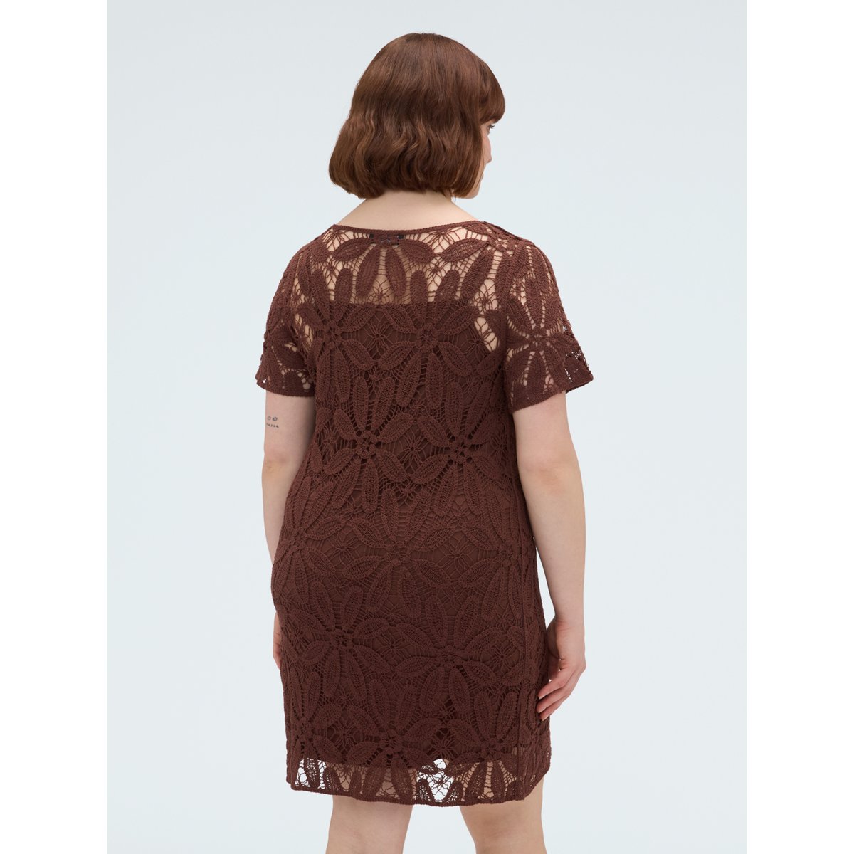 Robe courte marron, FIORELLA RUBINO