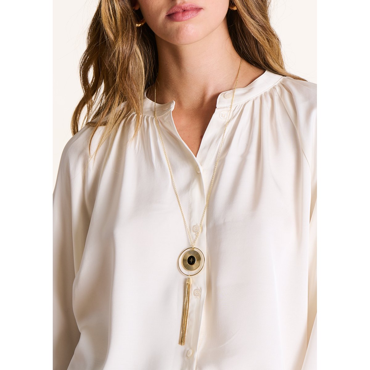 Collier sautoir doré réglable light gold, LA FEE MARABOUTEE