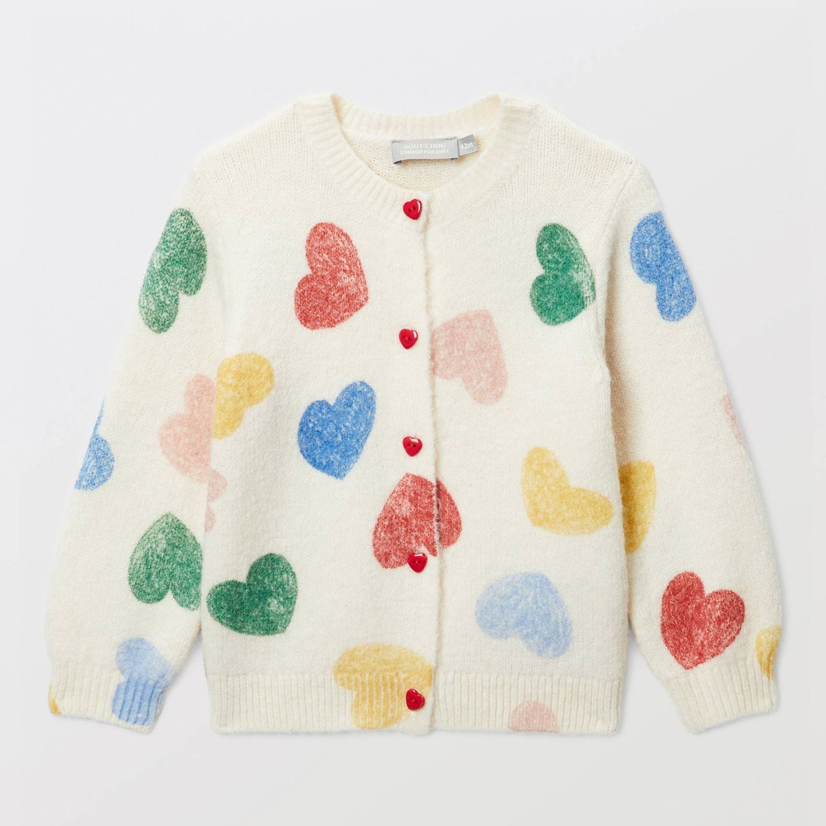 Cardigan tricot imprimé naturel, BOUT'CHOU