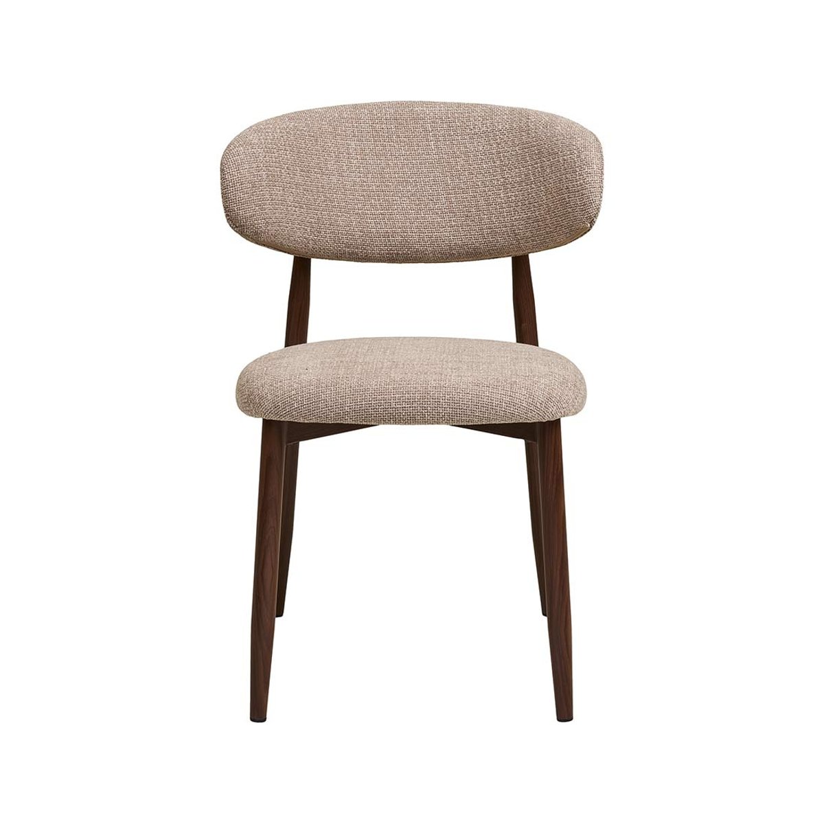 Lot de 2 chaises en tissu texturé, EDDIE marron / beige, BEST MOBILIER