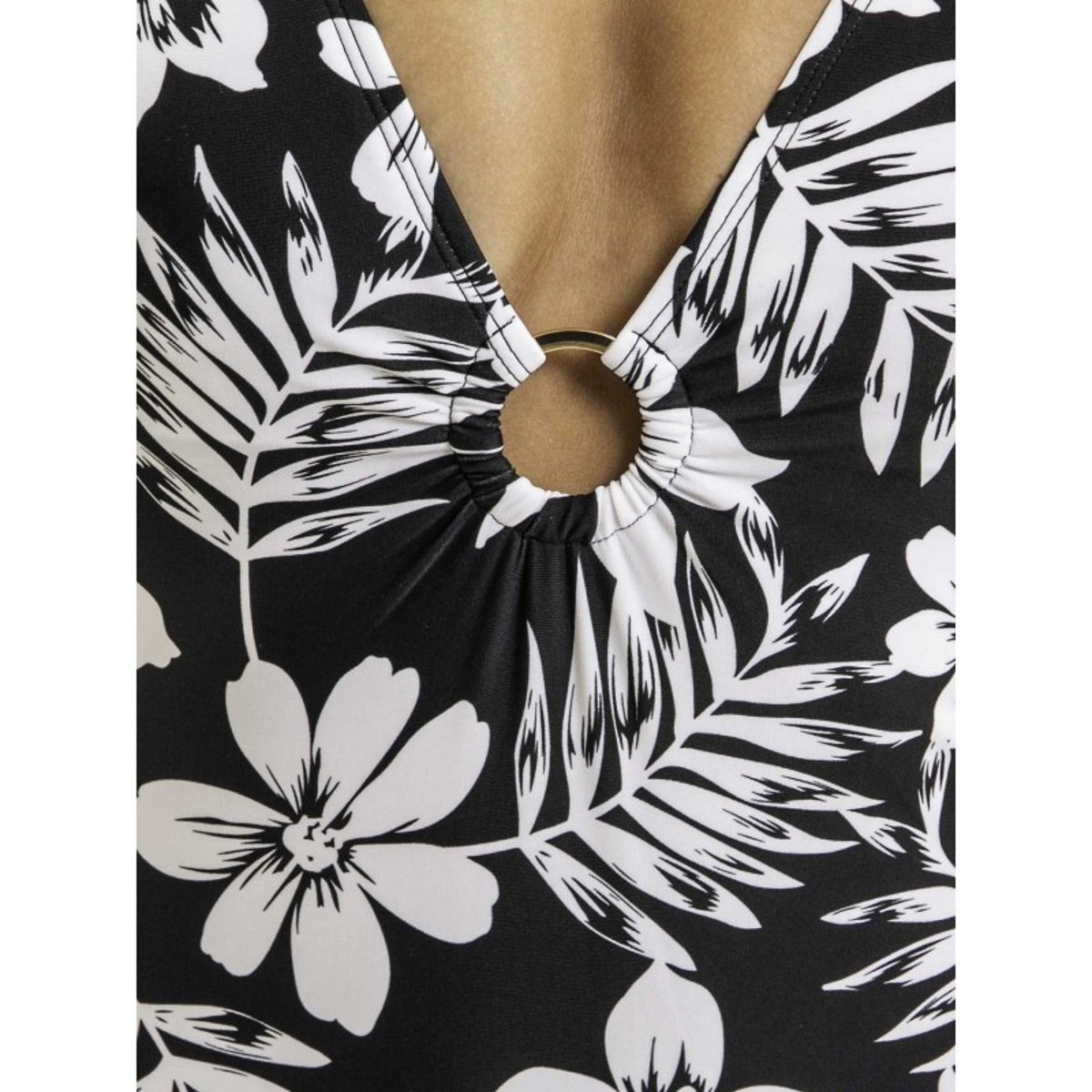 Maillot De Bain 1 Pièce Motifs Gelou noir, DONA LISA
