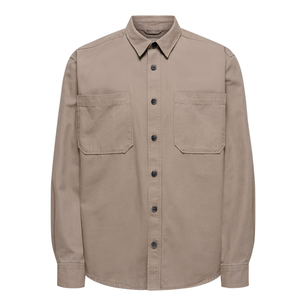 Surchemise marron - desert taupe 1, ONLY & SONS