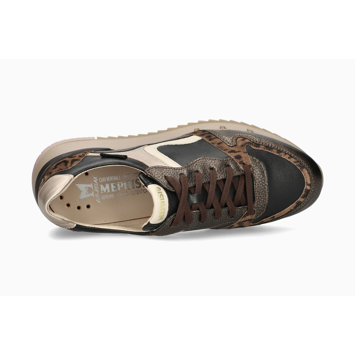 Baskets en cuir ANGIE marron 514, MEPHISTO