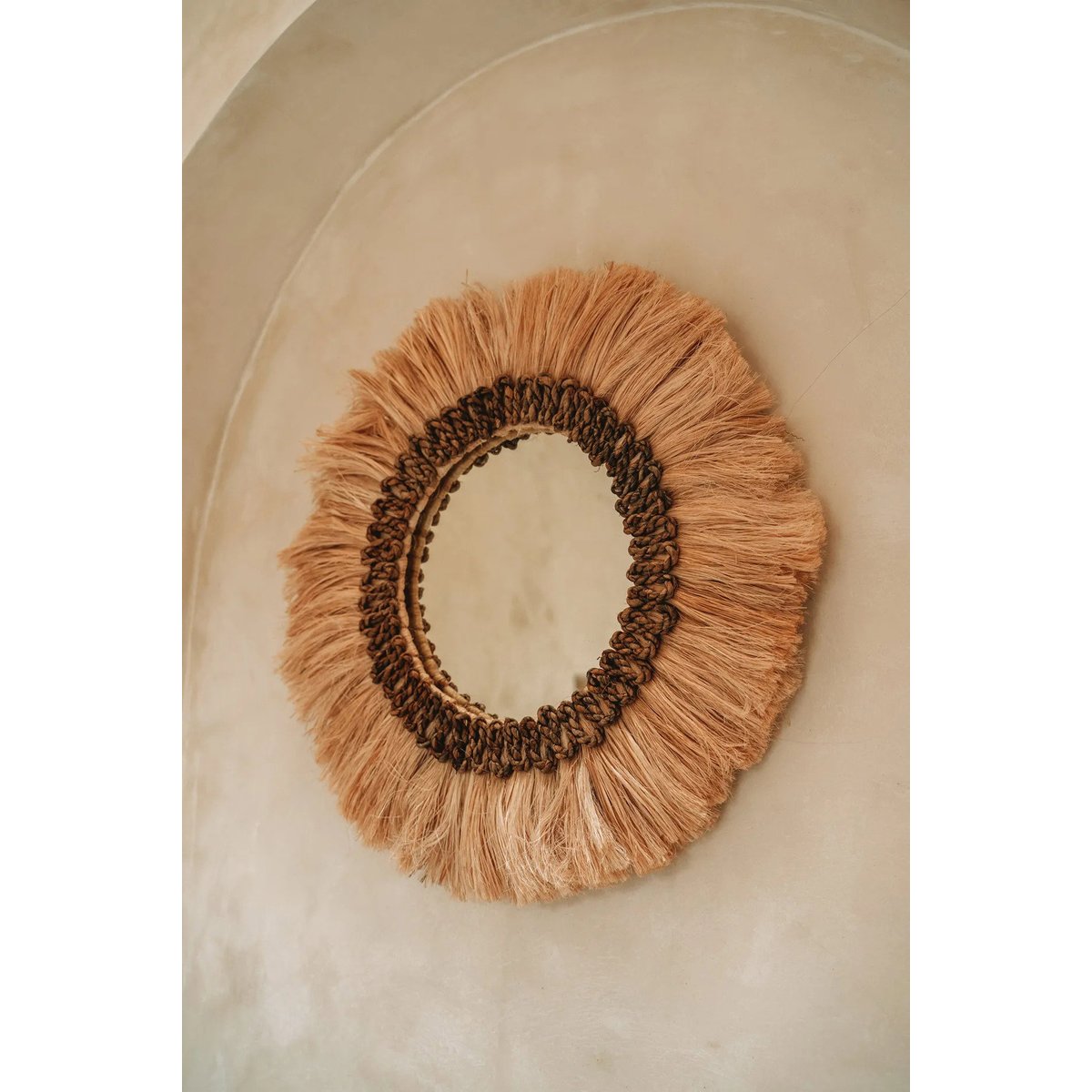 Miroir en herbe MOWGLI beige, BAZAR BIZAR