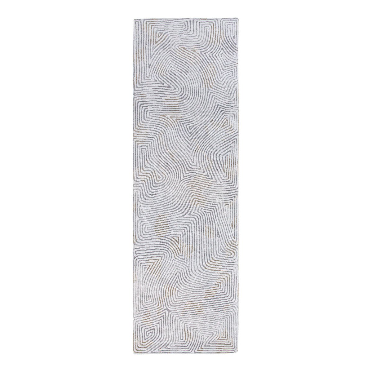 Tapis intérieur/extérieur tissé plat WHITE HORIZON gris, NOVATREND