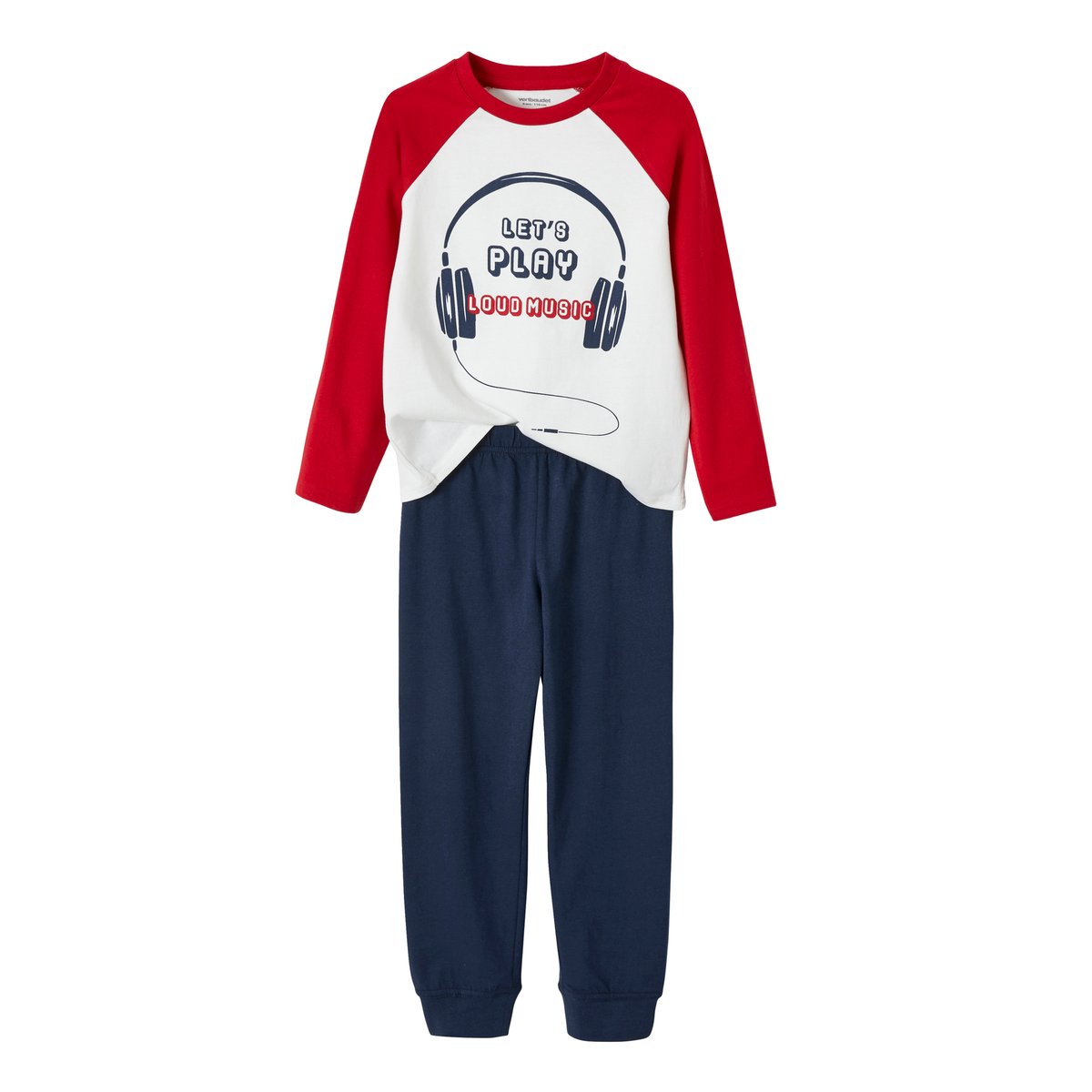 Lot de 2 pyjamas musique Oeko-Tex® ivoire, VERTBAUDET