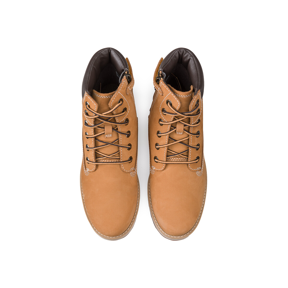 Bottines à lacets avec zip COURMA KID MID LACE miel, TIMBERLAND