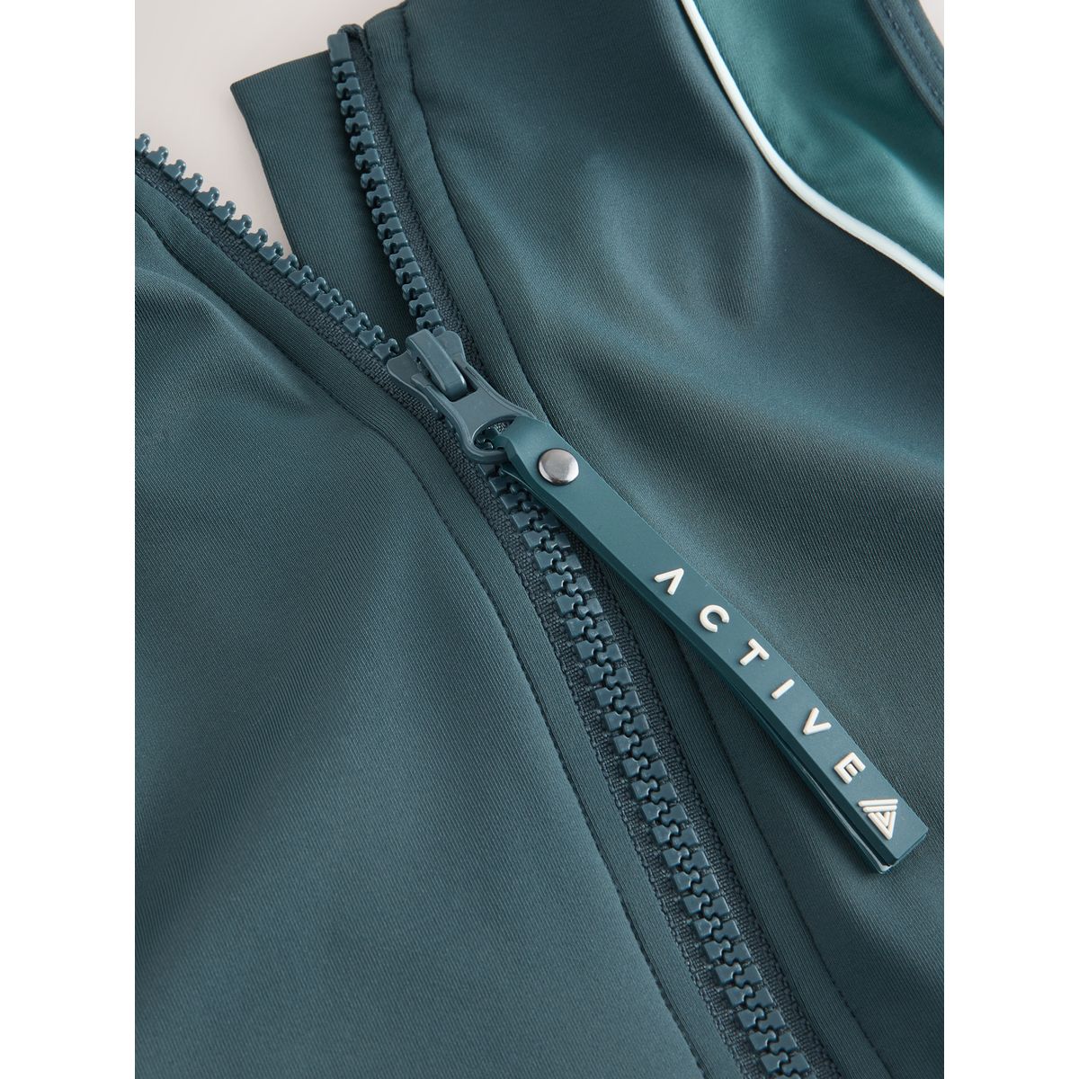 Maillot de bain gainant active à col montant bleu sarcelle, NEXT