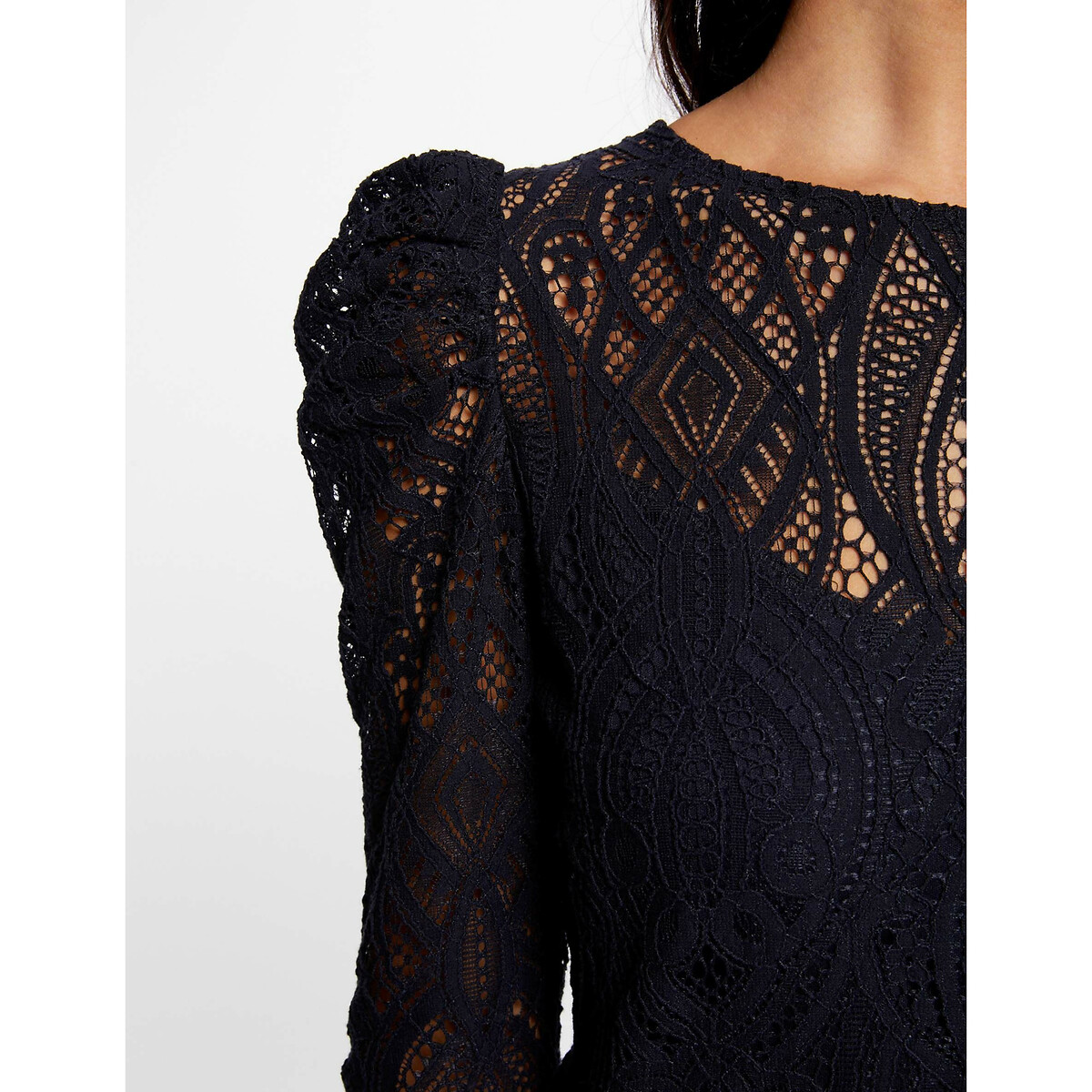 Crew Neck Blouse with Long Sleeves 90005821, MORGAN