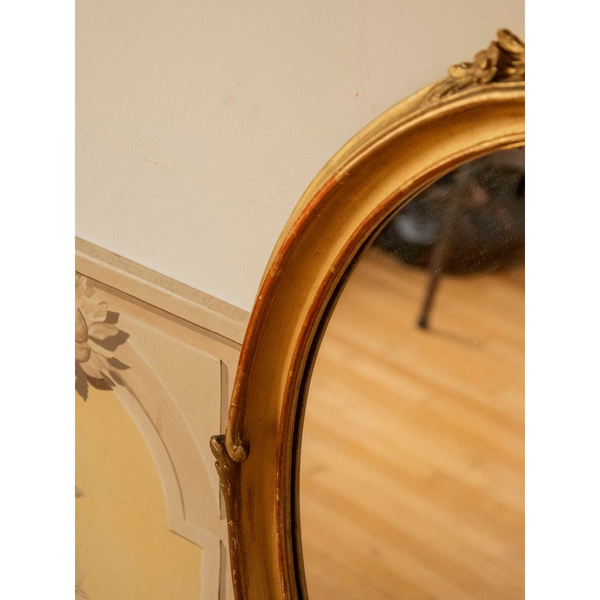 Miroir ancien au cadre doré Georges N°1417 - Bon état doré, DEBONGOUT
