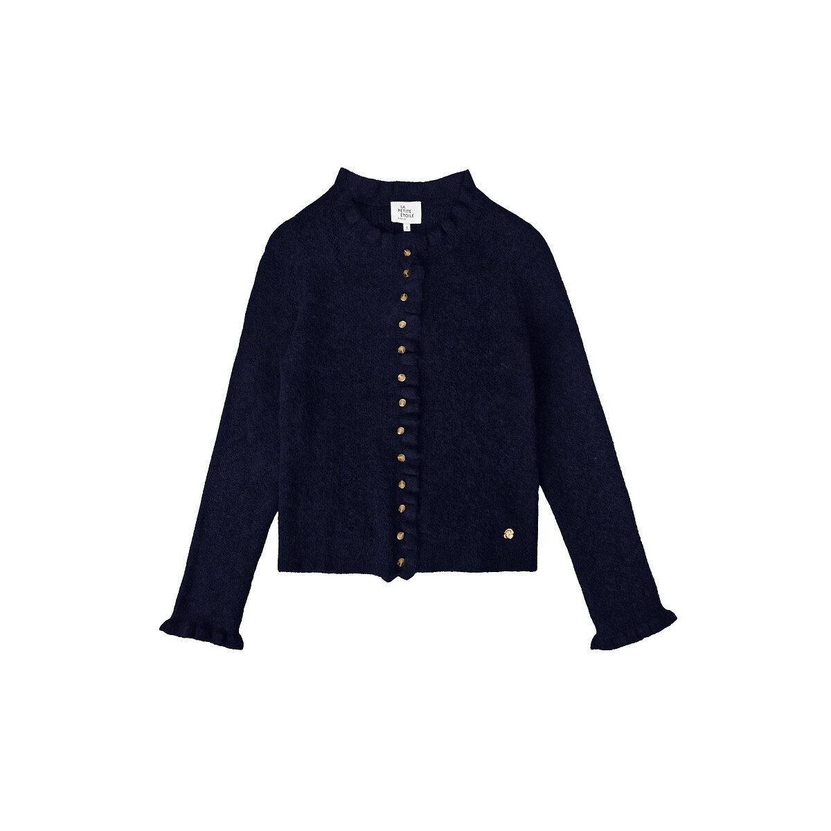 Cardigan à volants, MUDYA bleu marine, LA PETITE ETOILE