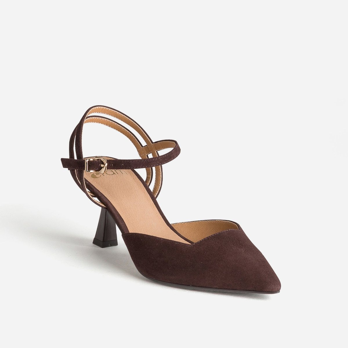 Escarpin en cuir ALWENA chocolat, ERAM
