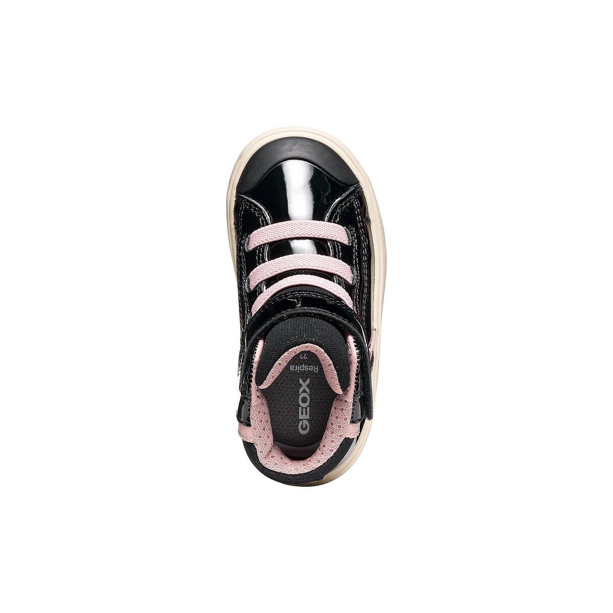 Baskets montantes respirantes, GISLI noir/rose, GEOX