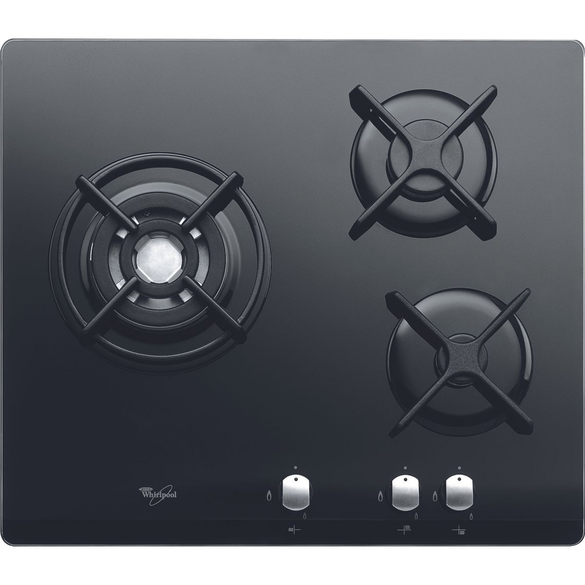 Plaque gaz AKT 404 NB noir, WHIRLPOOL