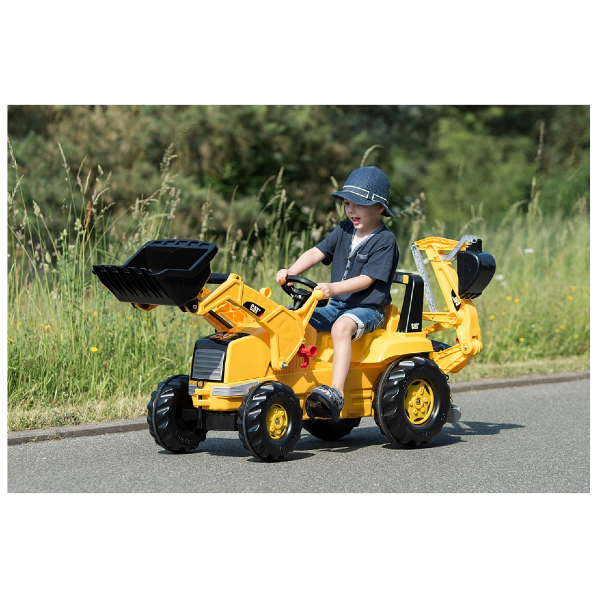 Tracteur a Pédales rollyJunior CAT jaune, ROLLY TOYS