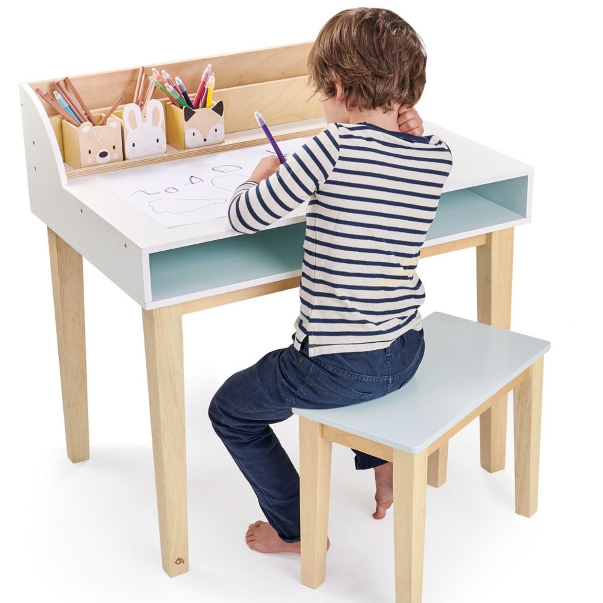 Bureau et chaise multicolore, TENDER LEAF TOYS