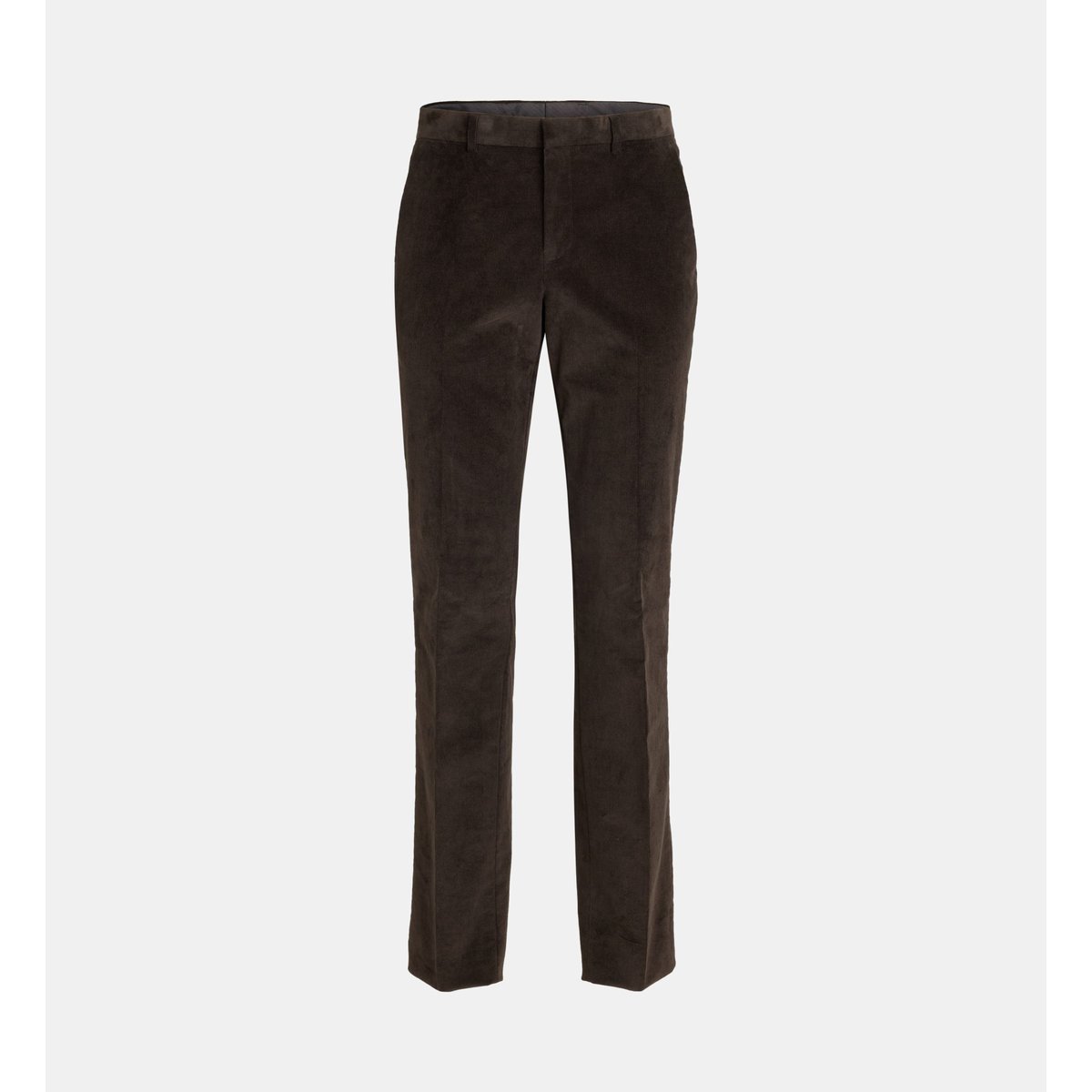 Pantalon de costume ajusté beroi velours côtelé coton marron, COMPTOIR GL