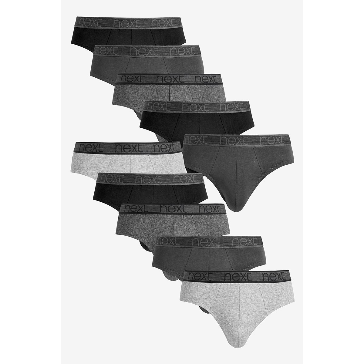Slips, lot de 10 gris, NEXT