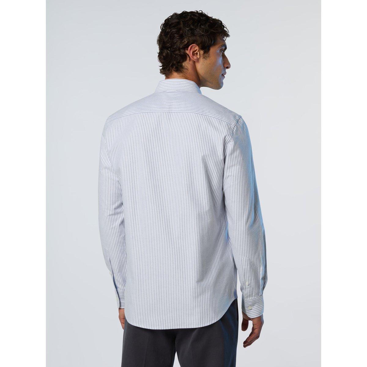 Chemise Oxford rayée brossée blanc, NORTH SAILS