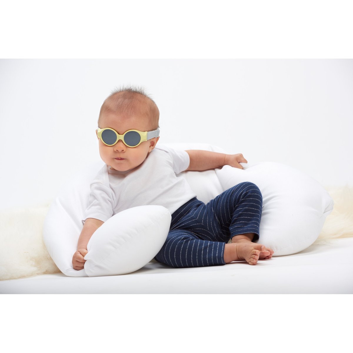 Lunettes de soleil bandeau ajustable 0-9 mois jaune tendre, BEABA