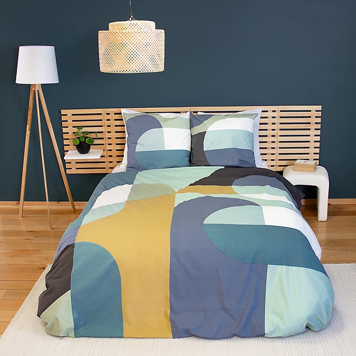 Parure housse de couette en coton imprimée, Joelle imprime, C DESIGN HOME TEXTILE