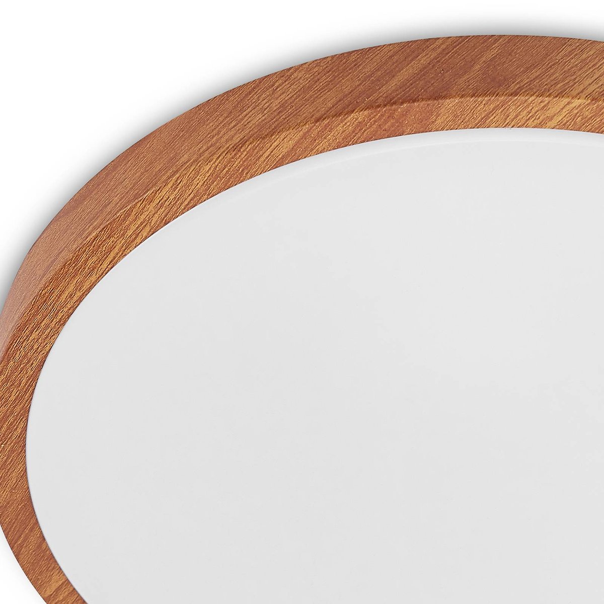 Plafonnier  moderneLED, Mynte bois clair, blanc, LINDBY