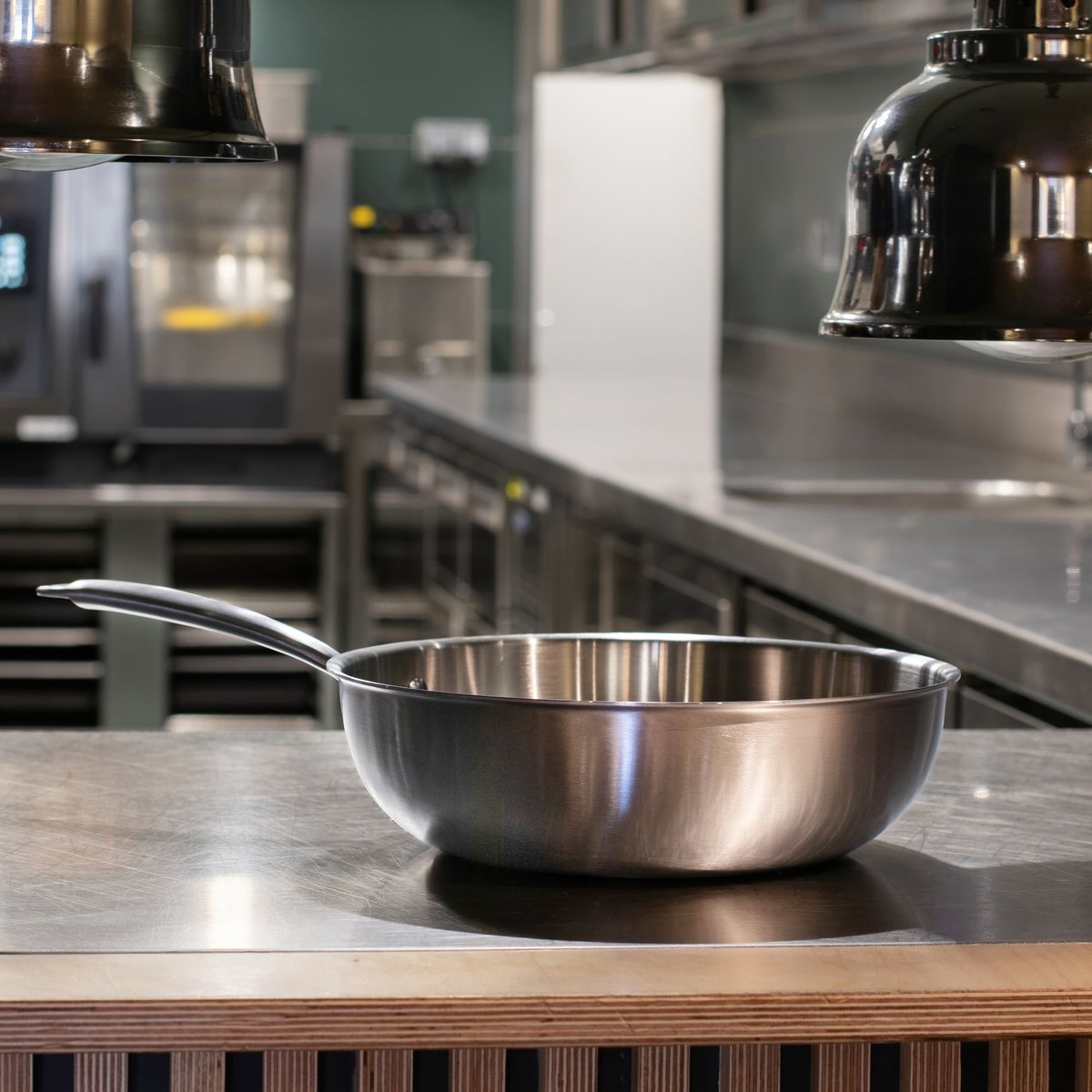 Wok 24 cm en acier inoxydable, TRIPLY inox, MENASTYL