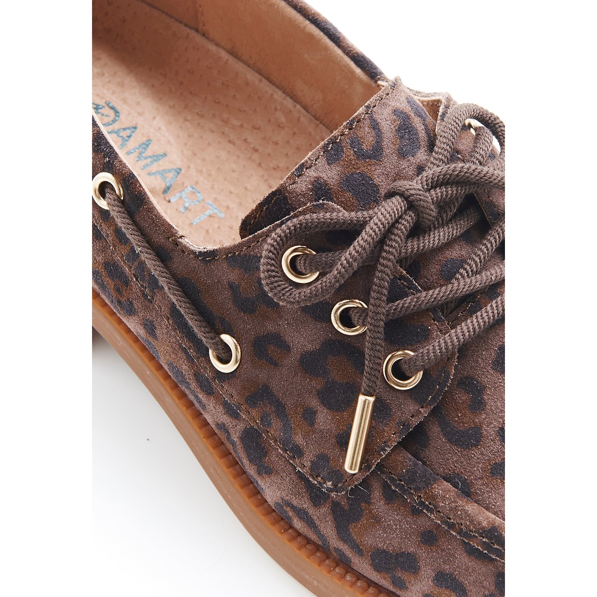 Mocassins bateau Amortyl marron animalier, DAMART