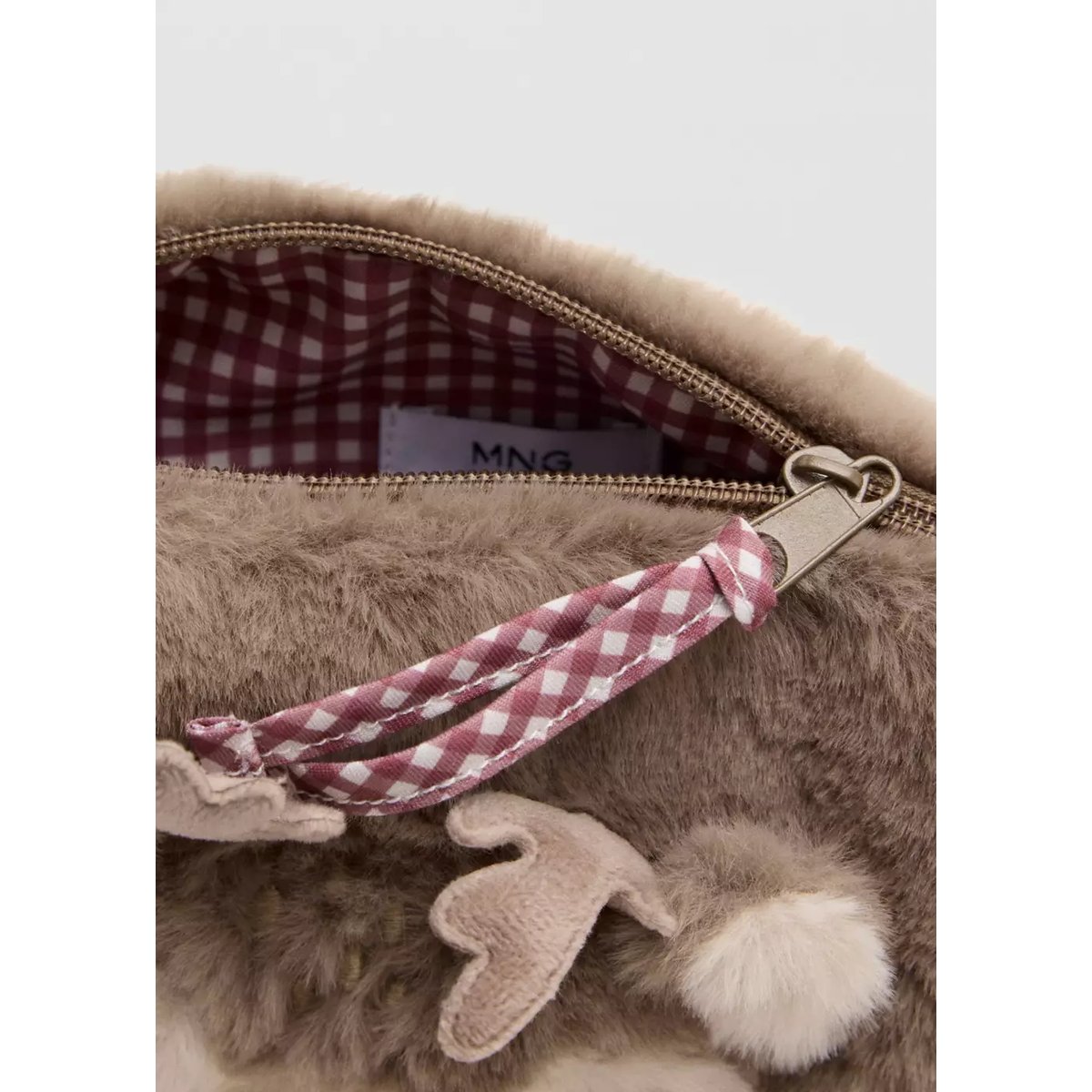 Trousse en poil de cerf marron moyen, MANGO BABY