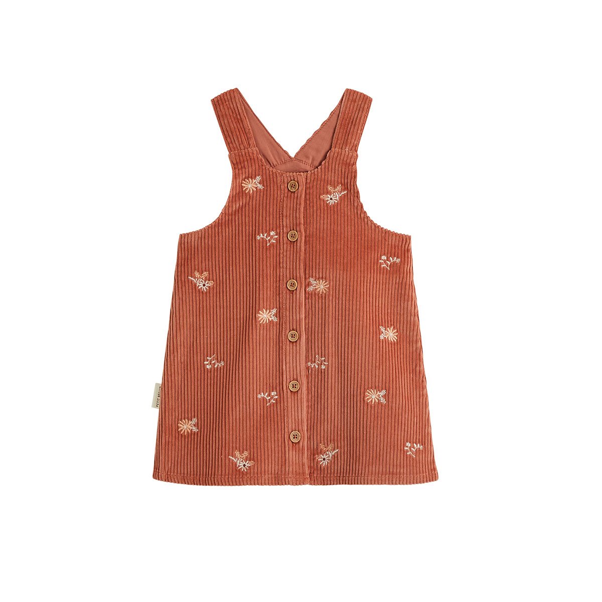 Robe bébé en velours côtelé Ollie terracotta, PETIT BEGUIN