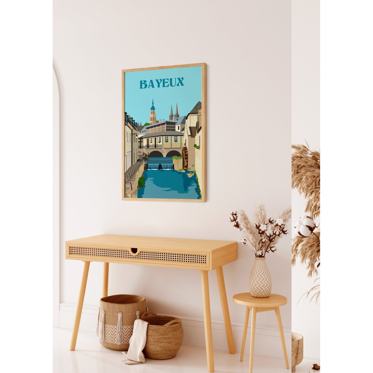 Affiche ville Bayeux blanc, L'AFFICHERIE