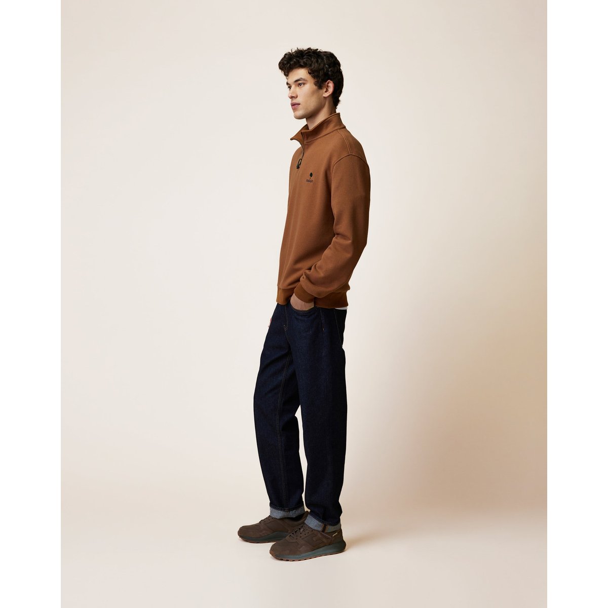 Sweat en molleton camel, FAGUO
