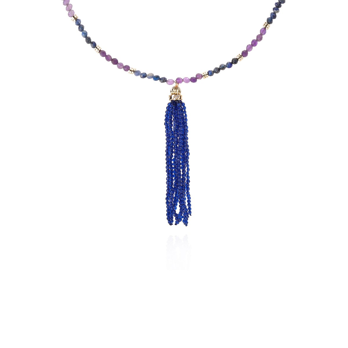 Collier chaîne avec pendentif de perles ISSA indigo, HIPANEMA