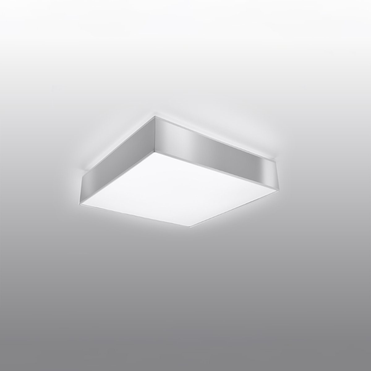 Plafonnier PVC Gris E27 1 Horus gris, EDEN