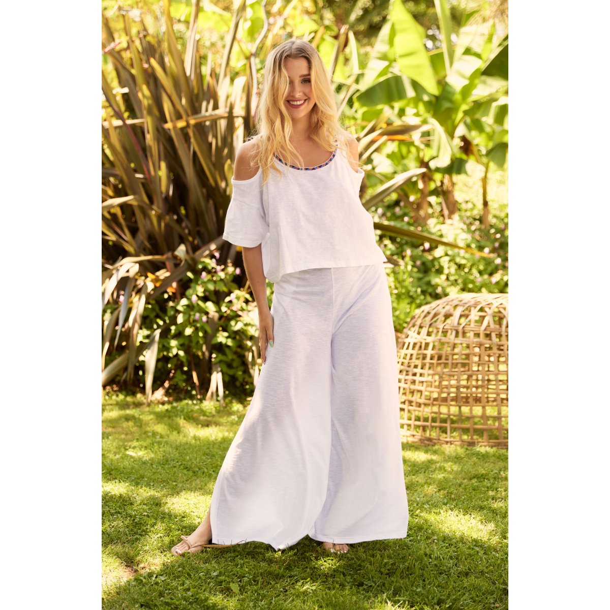 Coeur De Miss en Pantalon paréo ZEN blanc, ARMOR-LUX