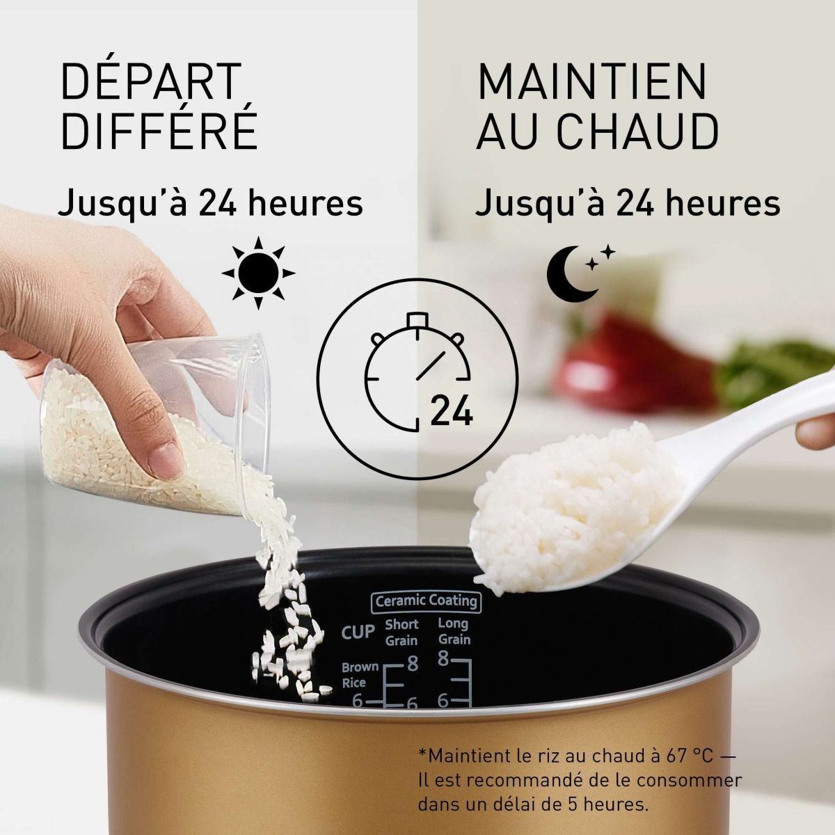 Cuiseur riz SR-DA152KXE couleur unique, PANASONIC