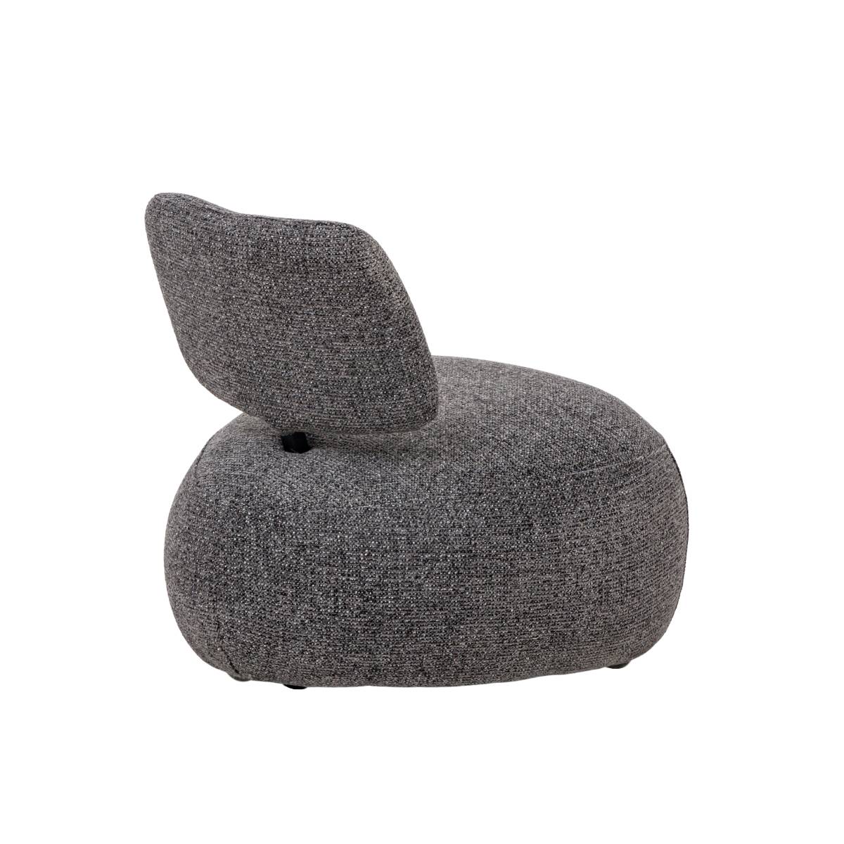 Fauteuil en tissu bouclette TÉRÉSIA gris, MADE IN MEUBLES 