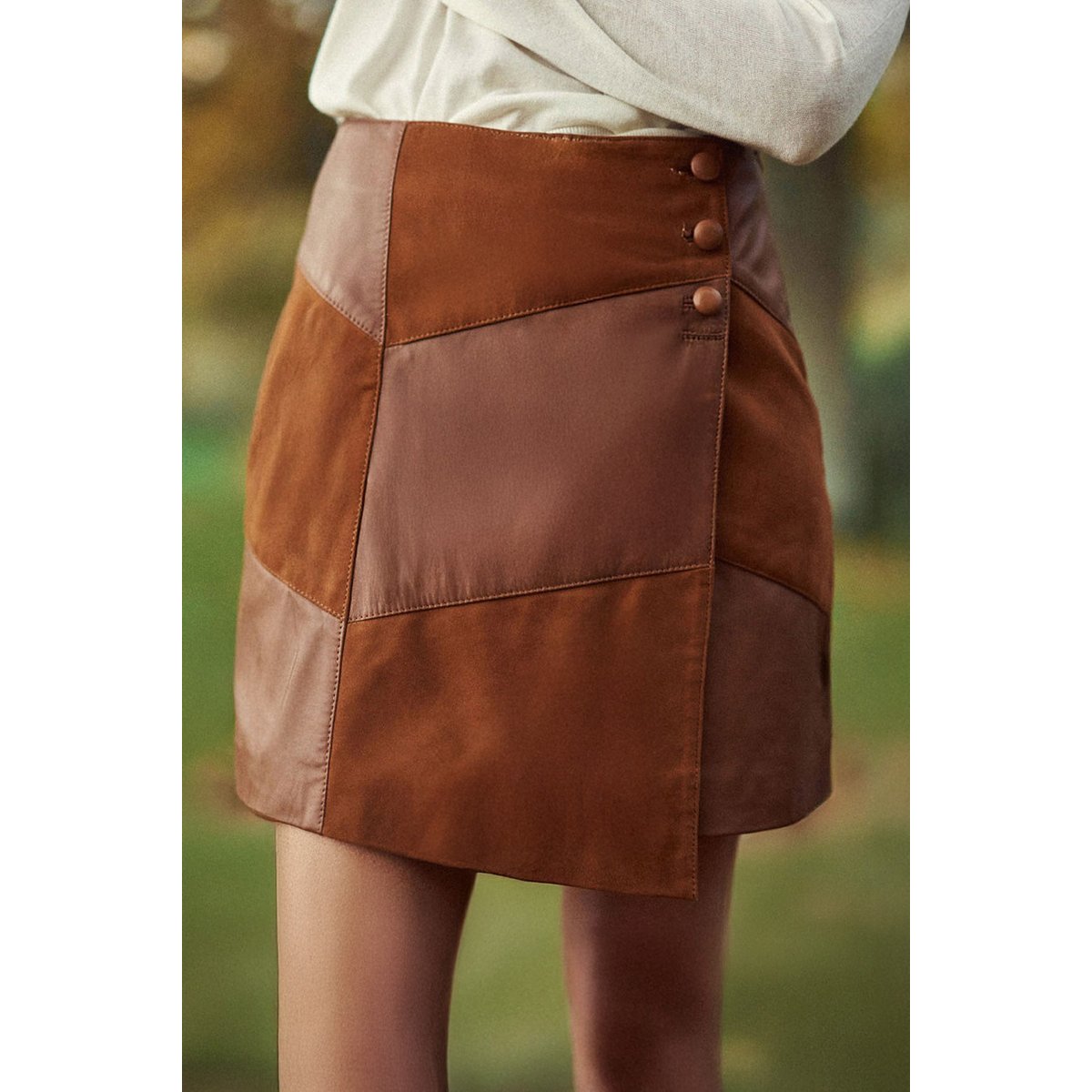 Jupe courte droite uni FLAVY 15-camel, LA PETITE ETOILE
