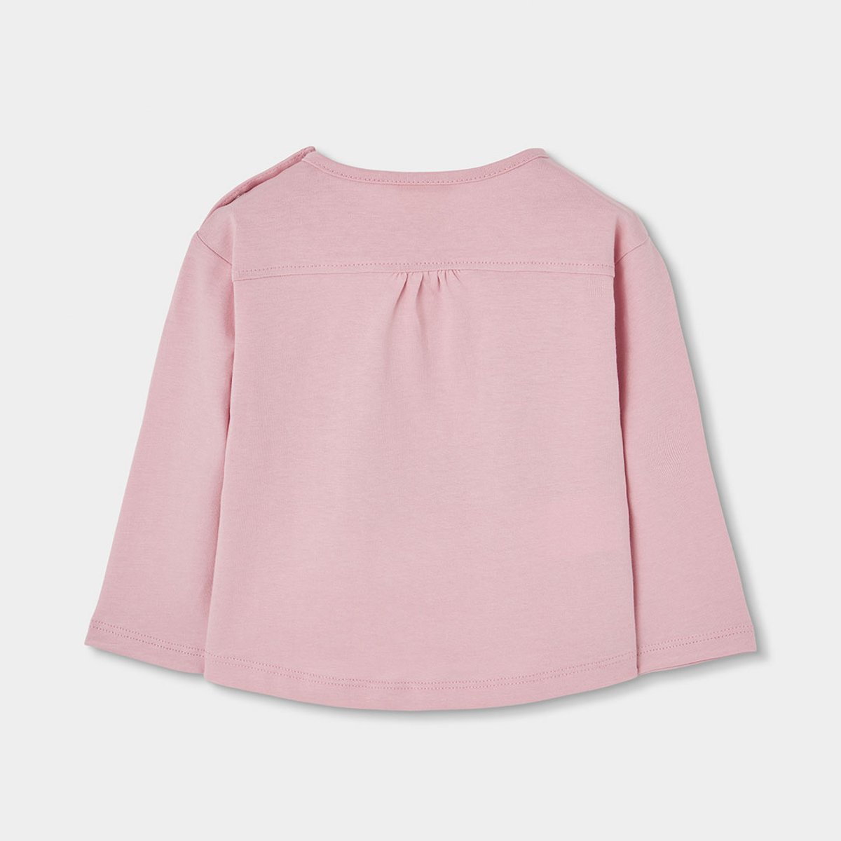 T-shirt en maille fille imprimé fille fleurs pink, BOBOLI