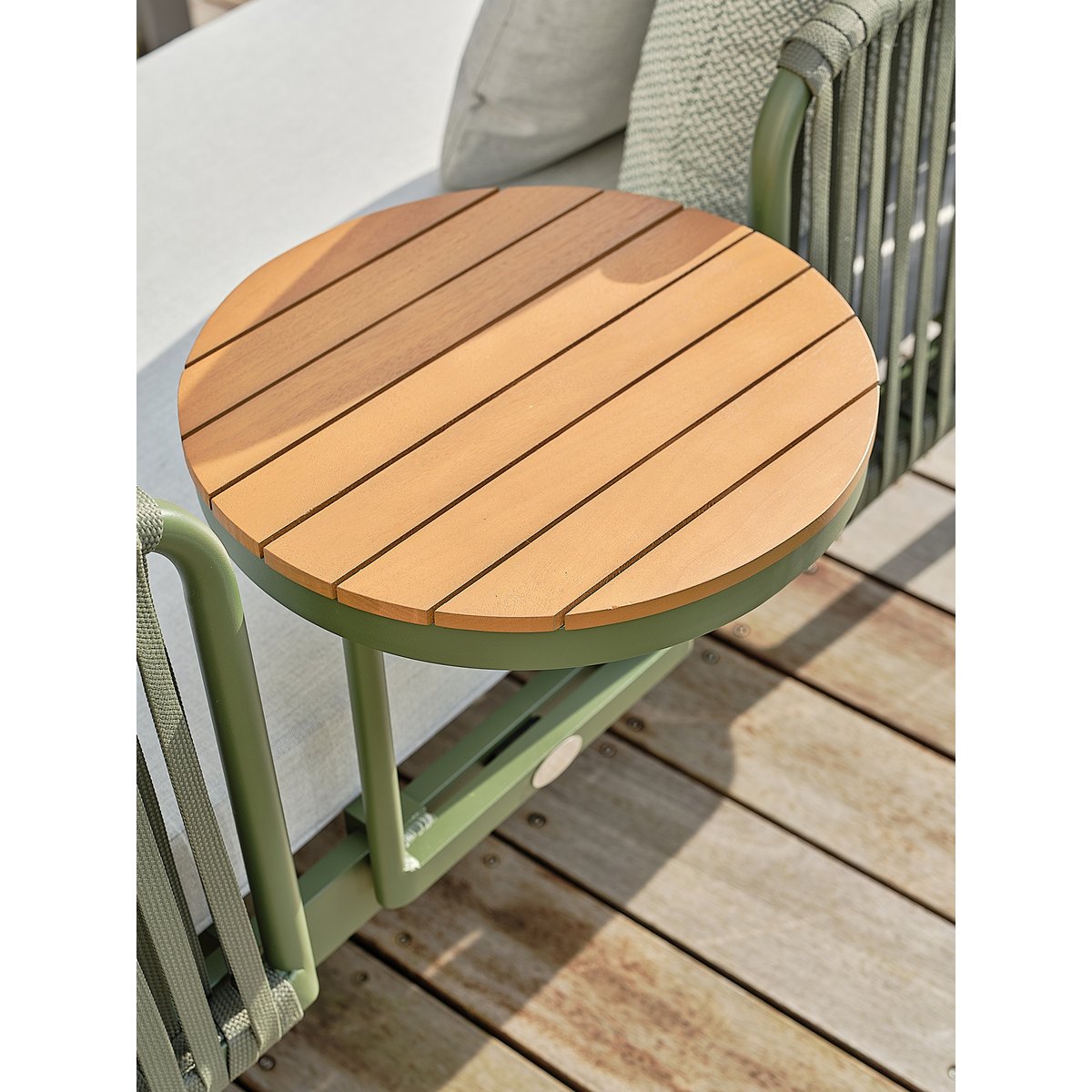 Canapé de jardin 3 places en aluminium BARLIA vert olive, REMARQUABLE