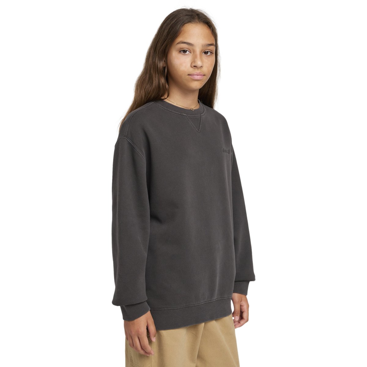 Sweat LOWCASE PIGMENT CR Y noir off black, ELEMENT