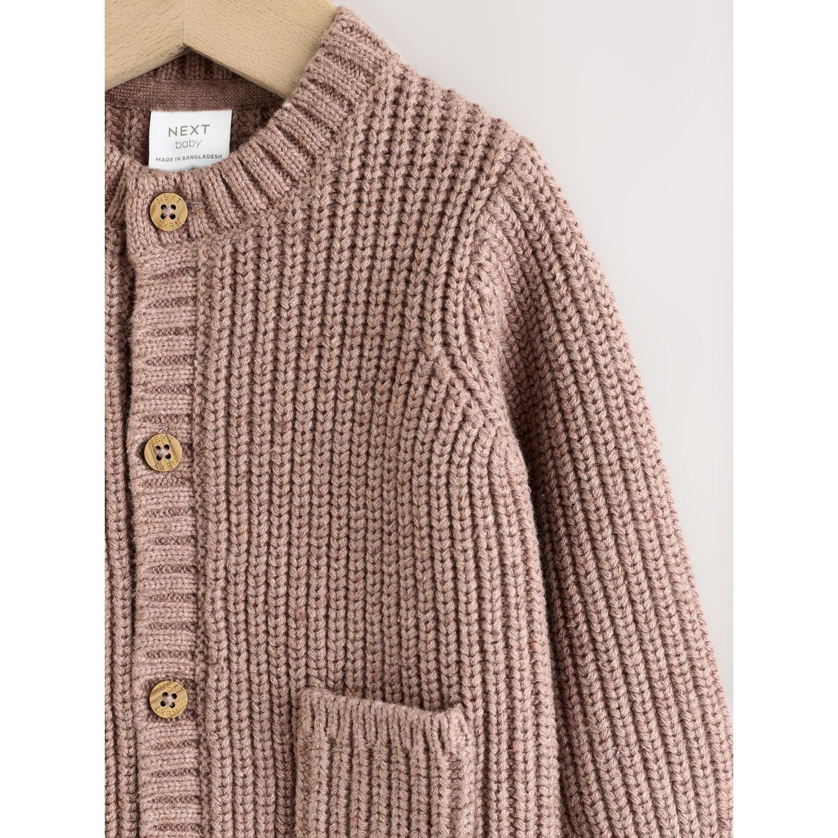Cardigan brodé bébé ourson brun, NEXT